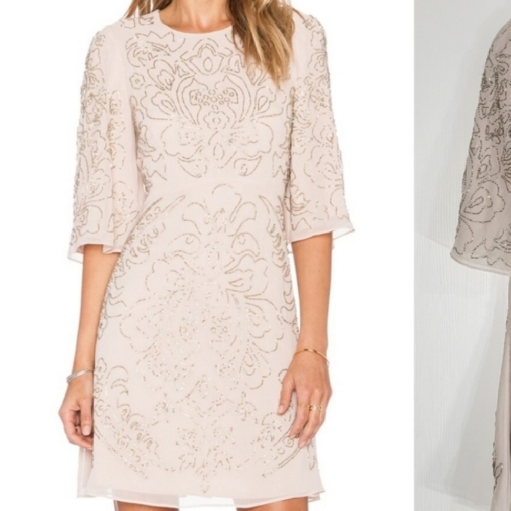 Needle and thread embellished fleur dress